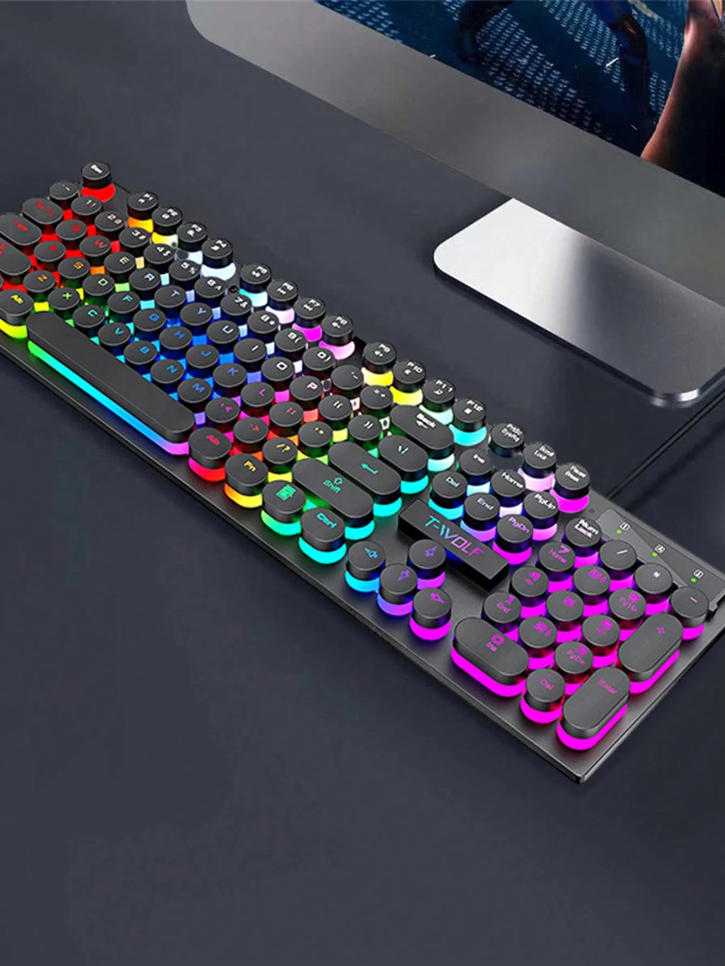 Mechanical Keyboard Wired Gaming Keyboard with Backlight for Desktop, Laptop